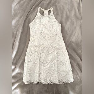 White Lace Sleeveless Dress